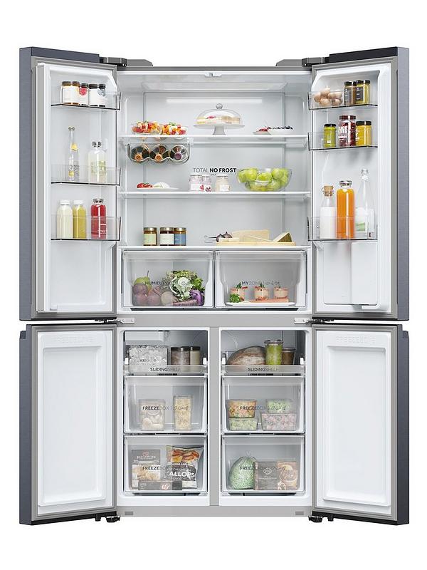 Haier Cube 90 HCR5919EHMB Frost-Free American Fridge Freezer with Plumbed Water Dispenser, E Rated - Black - Image 2